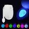 Luz de inodoro con sensor de movimiento blanco LED para inodoro