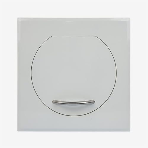 Wäscheschacht-Einwurftür Klappe Deckel STYLO SQUARE S (Weiß) Ø 250 mm