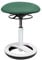 TOPSTAR Sitness Bob, ergonomischer Sitzhocker, Arbeitshocker, Bürohocker mit Schwingeffekt, Sitzhöhenverstellung, Standfußring Alu, weiß lackiert, Stoffbezug, Mintgrün