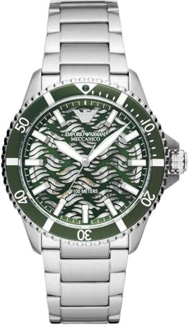 Emporio Armani Herren Automatisch 3 Zeiger Uhr mit Armband AR60061