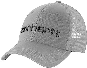 Carhartt Herren Canvas Mesh-Back Logo Graphic Cap Baseballkappe, Asphaltfarben/Schwarz, Einheitsgröße