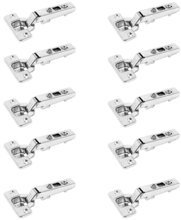10 cremalleras amortiguadas – Golpe exterior (cuello 0) + placa de montaje – Bisagra T45 T48 T52 con amortiguador + base 3D + tornillos, distancia entre ejes 48 mm)