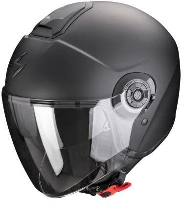 Scorpion Exo-City 2 Solid, Jethelm, schwarz, mit Innenvisier, Sonnenblende, Zulassung ECE 22.06 (3XL)