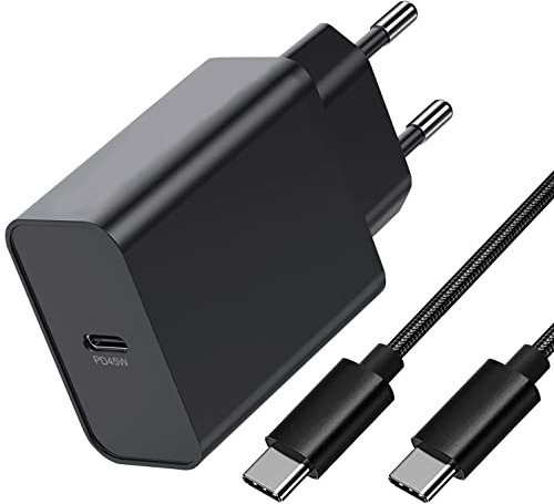 45W Caricabatterie USB C Rapido,Caricatore e Cavo per Samsung Galaxy S24 Ultra/S24 Plus/S24/S23 Ultra/S22+/S22/S21 S23 FE,Note 10/20,A54 A15 A25 5G/A14 A34 A53 A23 A33,Tab S7 S8 S9,Super Fast Charger