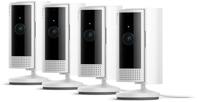 Ring Innenkamera (Indoor Camera 2. Gen.) | Überwachungskamera für den Innenbereich | 1080p-HD-Video, Privatsphäre-Sichtschutz, WLAN, ideal für Haustiere, zur Selbstinstallation | 4 Sicherheitskameras