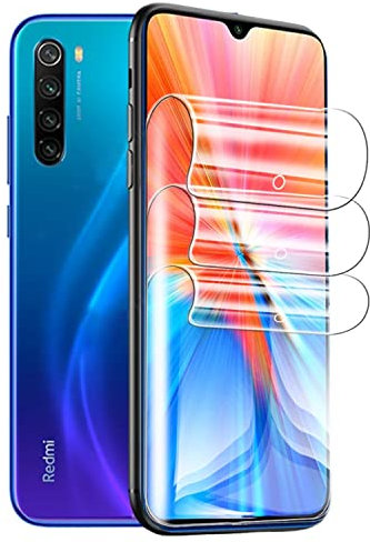 TMahhbid [2 Stück] Hydrogel Displayschutzfolie für Xiaomi Redmi Note 8 2021/Redmi Note 8 (6.3 inch), [Nicht Glas] Hydrogel Film Klar HD Weich TPU Schutzfolie [Hochempfindliche]