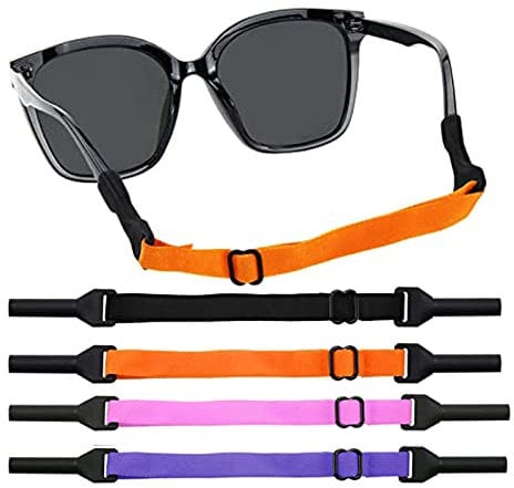 NHCDFA Kids Glasses Strap, Adjustable Sunglass Straps and Stretchy, Sports Band, Soft Durable for Outdoors Water Activities(Orange+pink+light purple+black)