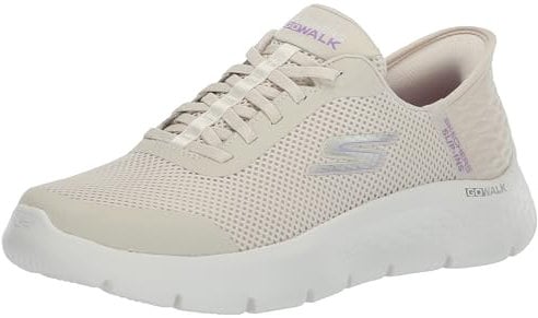 Skechers Go Walk Flex Grand Entry, Zapatillas Mujer, Ribete Textil Blanco Roto, 37 EU