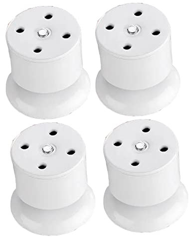 Frühstücksbar-Beine, verstellbar, 4er-Set, für Nachttisch, verstellbare Badewannenfüße, verstellbare Möbelbeine aus Edelstahl, Schrankbein, weiß-8 cm (3,1 Zoll) (weiß 25 cm (9,8 Zoll))