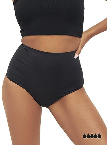 MyMonthlys Perioden-Unterwäsche High Waist - Starke Blutung/bis zu 5 Tampons - ohne Biozide & ohne Chemie - Periodenslip Seamless saugstark auslaufsicher - XXL / 44-46