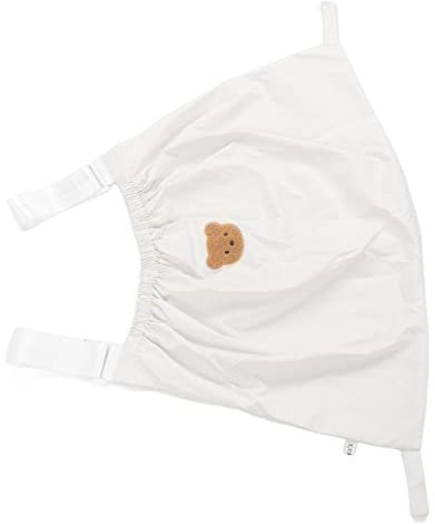 GaRcan Kinderwagen-Tasche, wasserdichte Nylon-Kinderwagen-Organizer mit Bärenmuster, wiederverwendbar, für Futterspender für Mobiltelefone, Beige (Beige)