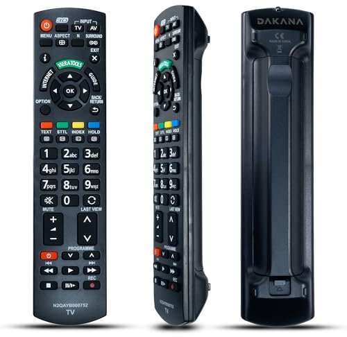 Dakana Fernbedienung für Panasonic Fernbedienung N2QAYB000752 Fernbedienung panasonic tv vorkonfiguriert und sofort einsatzbereit
