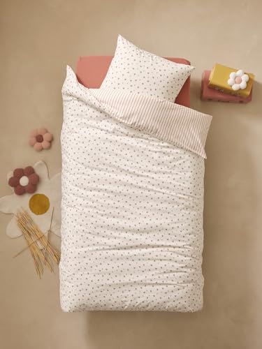 VERTBAUDET Parure Housse De Couette Et Taie d'oreiller Rose imprimé 140X150 63X63