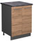 Vicco Küchenunterschrank Fame-Line, Goldkraft Eiche/Anthrazit, 60 cm, AP Anthrazit