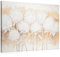 Hollyone Blumen Leinwandbilder Groß 100x75 cm Wandkunst Gemälde Wohnzimmer Modern Wandbilder Schlafzimmer Handgemalt Weiß Hortensie Gemälde Leinwand für Hotel Küche Büro Wanddeko