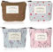 Molain Lot de 4 Mini Porte-Monnaie en Toile pour Enfants et Femmes - Petit Porte-Monnaie Portable avec Fermeture Éclair - Trousse de Maquillage pour Pièces