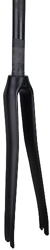 Fourche Rigide pour vélo de Route 700c T 700 en Carbone 1-1/8 avec Frein à Disque QR 9 x 100 mm, Tube Droit sans Filetage, Fourche Avant ultralégère (Couleur : Noir Mat, Taille : 700c)