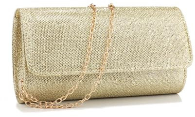 YUEZHAN Abendtasche Damen Clutch Casual Damen Abend Taschen Goldene Kette Metall Clutch Taschen Kleine Umschlag Design Cover Handtaschen Geldbörse Ym9333Gold