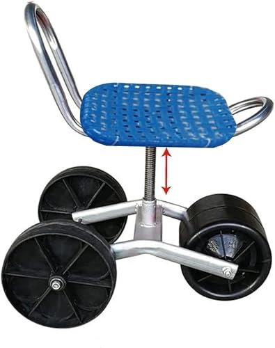 Rolling Garden Stool,Gardening stool, Rolling Cart, Planting Picking Stool,Garden Cart Rolling Scooter with Seat, Farm Rolling Seat, Outdoor Utility (Color : black (black 19-3911tcx))