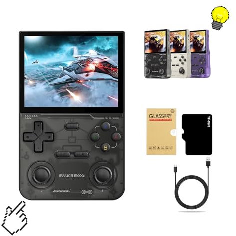 Crexyyo K36 Handheld Game Console, K36 Portable Retro Game Console, Wireless Handheld K36 Retro Game Console, K36 Game Console Built in 16000+ Games With 3.5'' IPS HD Screen (Black)