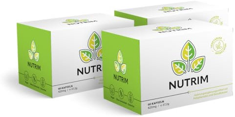NUTRIM Superfood-Komplex – 3 x 60 vegane Kapseln mit Knotentang, Ingwer, Grünem Tee, Grünem Kaffee und Kardamom – natürliche Unterstützung für Ihre Ernährung - Nahrungsergänzungsmittel