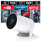 Wielio 2025 Neuer Mini Beamer mit WiFi und Bluetooth, Android 11 und integrierten Apps, Native 1080P mit 4K Unterstützung, 180° Verstellbarer Ständer, automatische Trapezkorrektur, für Switch2/PS5