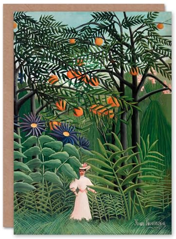 Artery8 Henri Rousseau Art Card Woman Walking in an Exotic Forest