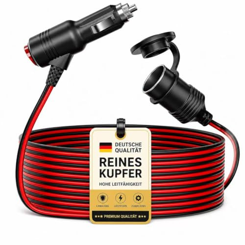 Rallonge allume-cigare 12 V/24V avec interrupteur | Adaptateur allume-cigare mâle vers femelle, pour glaciere electrique, camping - Rallonge robuste 12 V