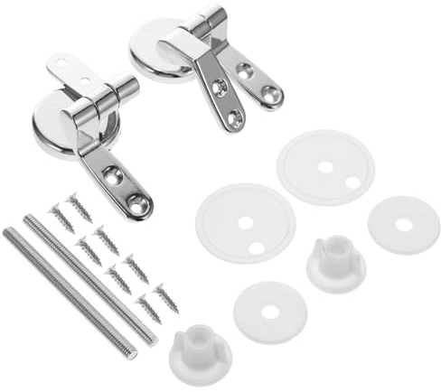 WOONEKY Cerniera Sedile Wc in Lega di Zinco con Viti Fissaggi per Tavoletta Water Robusti e Facili da Installare Ricambio per Copriwater