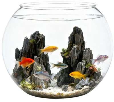 Bruchsichere Fischglas-Vase, kleine Blasen-Pflanzschale, dekorativer Behälter, bruchsicherer Aquarium-Behälter für Tischdekoration, Heimveranstaltung, Party-Dekorationen, Innen-Styling