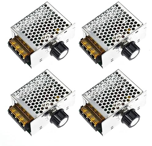 4 pezzi AC 220 V 4000 W SCR Electronic Voltage Regulator Governor Dimmer Termostato Speed Controller