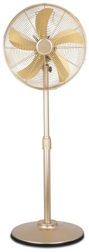 Air Pro 16 Pedestal Fan Adjustable Height Metal Standing Fan Wide-Angled Oscillation With Powerful Airflow For Instant Cooling 4 Speeds Compact with Quiet Operation to use at Home Office or Bedroom