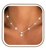 Avotto S925 Silver Necklace for Women Hypoallergenic Choker Necklace Charm Ladies Necklace for Women Girls Jewellery Birthday Gifts