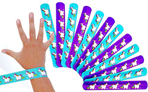 German Trendseller® - 12 x Magische Einhorn Schnapparmbänder ┃ NEU ┃ Regenbogen ┃ Mitgebsel ┃ Kindergeburtstag ┃ 12 Stück