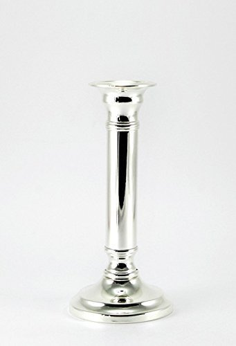 Brillibrum Kerzenleuchter 15 19 23 cm Kandelaber Kerzenständer Silber Rund Armleuchter Fyler (Mittel - Mit Gravur bis 25 Zeichen)