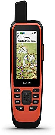 Garmin GPSMAP 86i, GPS Portable Flottant avec Bouton de Fonctionnement, capacités de Communication par Satellite inaccessible, Flux de données de Bateau à partir de Traceurs de Cartes compatibles