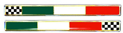 4R Quattroerre.it 32110 Autocollant 3D Drapeau Italie Damier Droite Gauche HQ, 110 x 10 mm