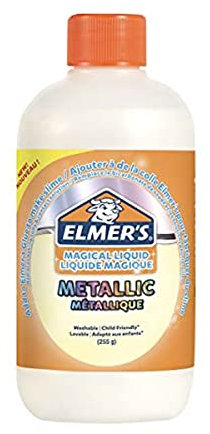 Elmer’s Metallic Slime Activator | Washable and Kid-Friendly Magical Liquid Glue Slime Activator | 255 g Bottle | Great for Making Slime