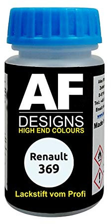 Lápiz Retoque compatible con Renault 369 Blanc Glacier de Secado Rápido Pintura del Coche 50ml