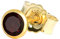 NKlaus Einzel Ohrstecker echt Granat rot Gelbgold 333 8 Karat Gold 3,5mm klein Ohrring 7994