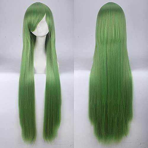 100Cm Lang Gerade 39 '' Anime Lolita Kunsthaar Frauen Cosplay Perücken Halloween Kostüm Zubehör Party Perücken + Mütze 83