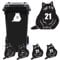 Pack of 3 Pet Cat Silhouette Personalised House Number Wheelie Bin Stickers - Recycling Box Number Stickers - Party Decorations - Bin Numbers For Wheelie Bins (Black)