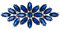 EVER FAITH Corsage Brosche Marquise österreichischen Kristall Hochzeit boomende Blume Pin für Kleidung -1,6 Zoll Marineblau Silber-Ton