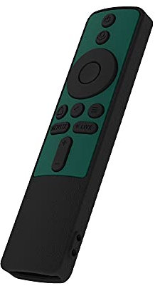NSGJUYT Full Cover für Xiaomi Mi TV-Box S Bunte Remote-Hülle (Color : Black Green)