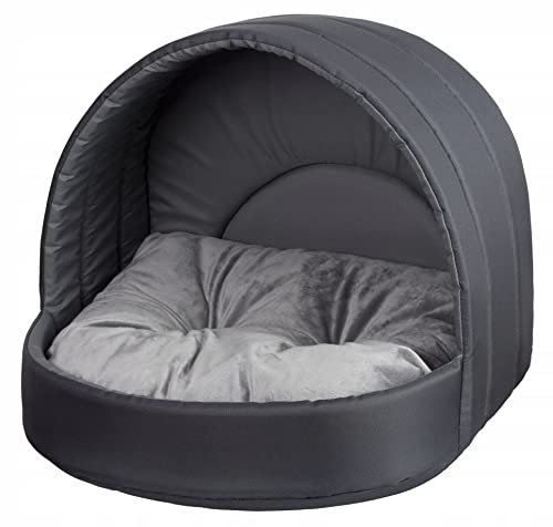 Best For Pets Hundehütte Hundebett Tierbett Katzenbett (Dunkelgrau, 62x52 cm)