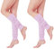 CHENGZI 2 Paar gestrickte Beinstulpen für Damen, Winter, warme lange Stiefelsocken für Partyzubehör, violett, One size