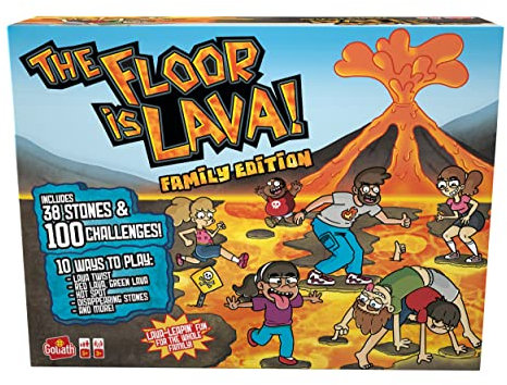 Goliath The Floor is Lava! Family Edition, Gesellschaftsspiele ab 5 Jahren, Der Boden ist Lava Familie Ausgabe, für 3 Oder Mehr Spieler