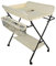 Table a Langer Pliante, Table à Langer Réglable en Hauteur avec Panier de Rangement, Ceinture de Sécurité et 4 Roues avec Frein-Diverses couleurs (Beige)