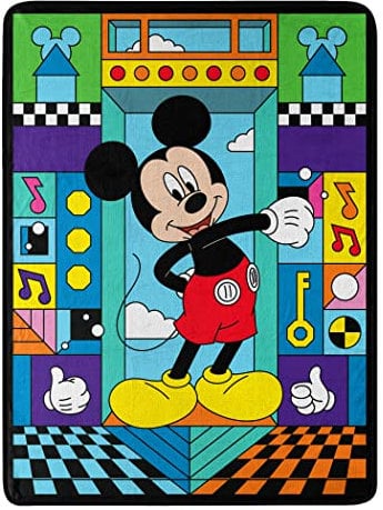 Northwest Coperta Disney Mickey Mouse Micro Raschel, 116,8 x 152,4 cm, Funhouse Games