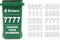 4 x Bin Numbers for Wheelie Bins, 0-9, Dustbin Stickers, Easy Application 17.5cm Stick On Number Stickers - Weatherproof Self Adhesive Vinyl (Number 7)